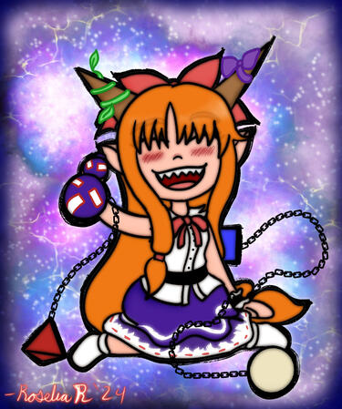 Suika Ibuki (Touhou Project Fanart)