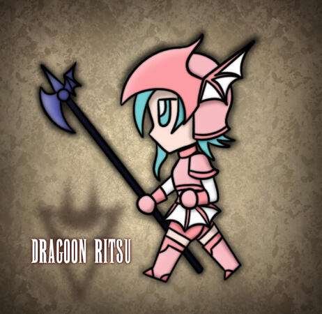 RitsuVR - Vtuber AND Final Fantasy fanart (Homage to Kazuko Shibuya's Art)