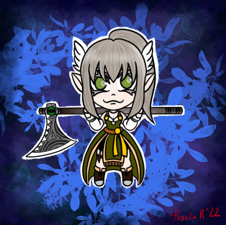 Chibi Viking Alfhilde (Vtuber Fanart)